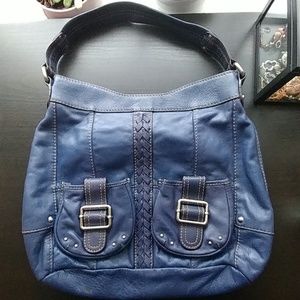 Tignanello Leather Hobo Handbag